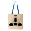Natural Tote with Contrast-Color Handles Thumbnail