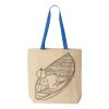 Natural Tote with Contrast-Color Handles Thumbnail