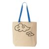 Natural Tote with Contrast-Color Handles Thumbnail