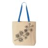 Natural Tote with Contrast-Color Handles Thumbnail