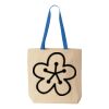 Natural Tote with Contrast-Color Handles Thumbnail