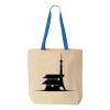 Natural Tote with Contrast-Color Handles Thumbnail