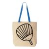 Natural Tote with Contrast-Color Handles Thumbnail