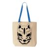 Natural Tote with Contrast-Color Handles Thumbnail