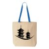 Natural Tote with Contrast-Color Handles Thumbnail