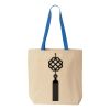 Natural Tote with Contrast-Color Handles Thumbnail