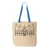Natural Tote with Contrast-Color Handles Thumbnail