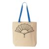 Natural Tote with Contrast-Color Handles Thumbnail