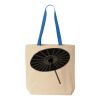 Natural Tote with Contrast-Color Handles Thumbnail