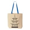Natural Tote with Contrast-Color Handles Thumbnail