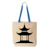 Natural Tote with Contrast-Color Handles Thumbnail