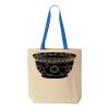 Natural Tote with Contrast-Color Handles Thumbnail