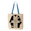 Natural Tote with Contrast-Color Handles Thumbnail