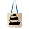 Natural Tote with Contrast-Color Handles Thumbnail