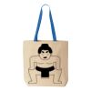 Natural Tote with Contrast-Color Handles Thumbnail