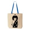 Natural Tote with Contrast-Color Handles Thumbnail