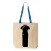 Natural Tote with Contrast-Color Handles Thumbnail