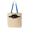 Natural Tote with Contrast-Color Handles Thumbnail