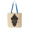 Natural Tote with Contrast-Color Handles Thumbnail