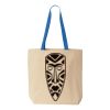 Natural Tote with Contrast-Color Handles Thumbnail