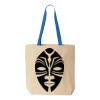 Natural Tote with Contrast-Color Handles Thumbnail