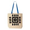 Natural Tote with Contrast-Color Handles Thumbnail