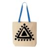 Natural Tote with Contrast-Color Handles Thumbnail