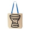 Natural Tote with Contrast-Color Handles Thumbnail