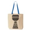 Natural Tote with Contrast-Color Handles Thumbnail