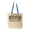 Natural Tote with Contrast-Color Handles Thumbnail