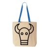 Natural Tote with Contrast-Color Handles Thumbnail