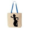 Natural Tote with Contrast-Color Handles Thumbnail