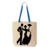 Natural Tote with Contrast-Color Handles Thumbnail