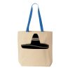 Natural Tote with Contrast-Color Handles Thumbnail