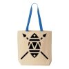 Natural Tote with Contrast-Color Handles Thumbnail