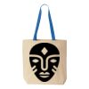 Natural Tote with Contrast-Color Handles Thumbnail