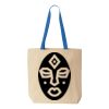 Natural Tote with Contrast-Color Handles Thumbnail