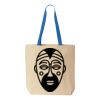Natural Tote with Contrast-Color Handles Thumbnail
