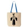 Natural Tote with Contrast-Color Handles Thumbnail