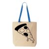Natural Tote with Contrast-Color Handles Thumbnail