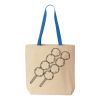 Natural Tote with Contrast-Color Handles Thumbnail