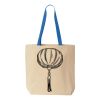 Natural Tote with Contrast-Color Handles Thumbnail
