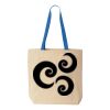 Natural Tote with Contrast-Color Handles Thumbnail