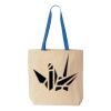 Natural Tote with Contrast-Color Handles Thumbnail