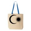 Natural Tote with Contrast-Color Handles Thumbnail