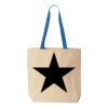 Natural Tote with Contrast-Color Handles Thumbnail