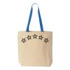 Natural Tote with Contrast-Color Handles Thumbnail