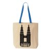 Natural Tote with Contrast-Color Handles Thumbnail