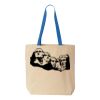 Natural Tote with Contrast-Color Handles Thumbnail