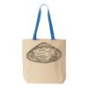 Natural Tote with Contrast-Color Handles Thumbnail